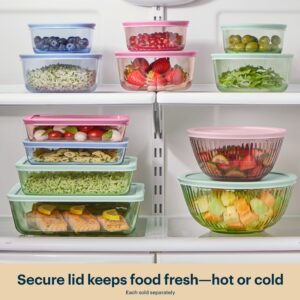 Pyrex® Simply Store® Tinted Glass 6-cup Rectangle Storage Container with Lid, Aqua - Image 6