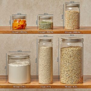 Alternative view of Pyrex® 6-Piece Lightweight Glass Canister Set