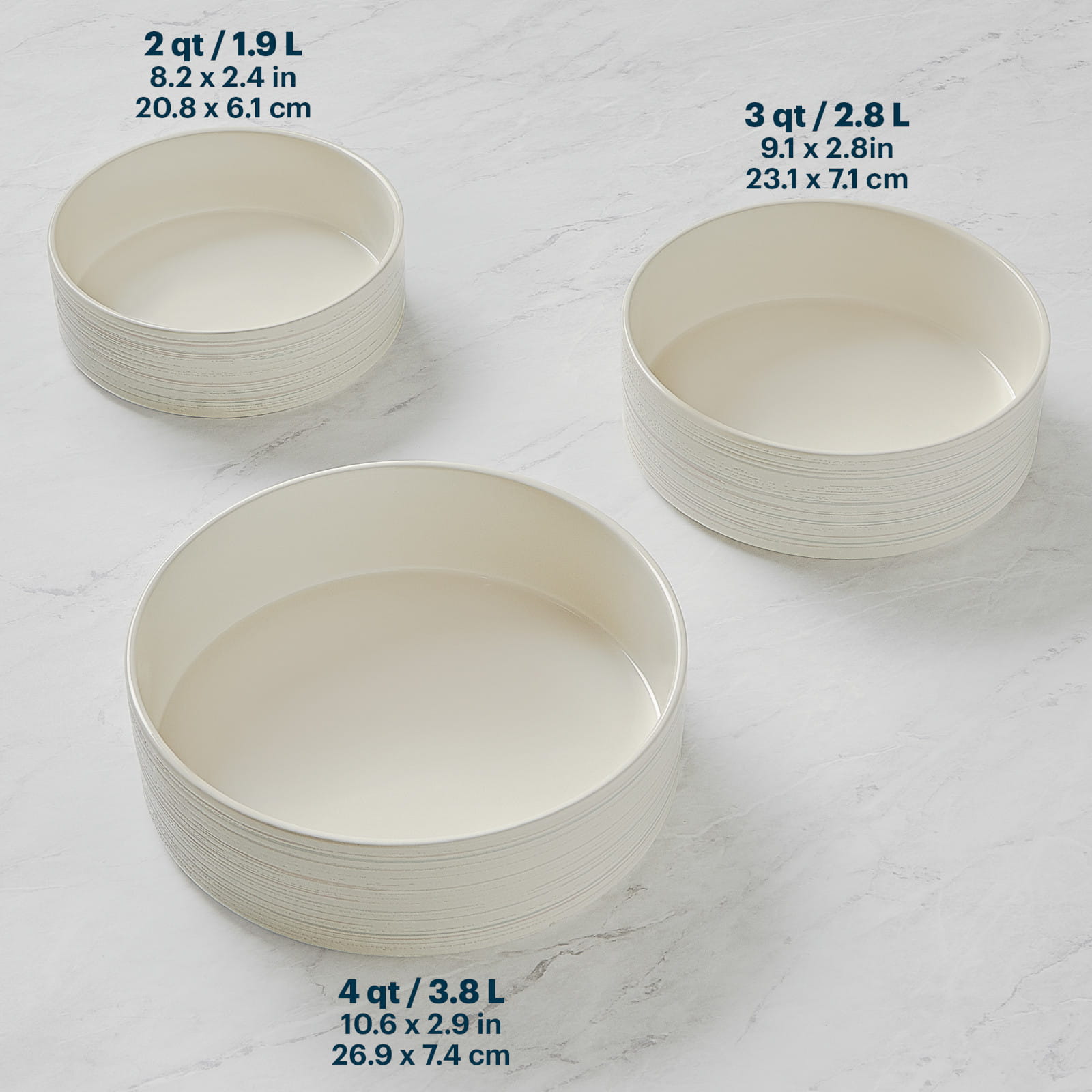 Pyrex® 3-Piece Round Ceramic Bakeware Set - Image 3