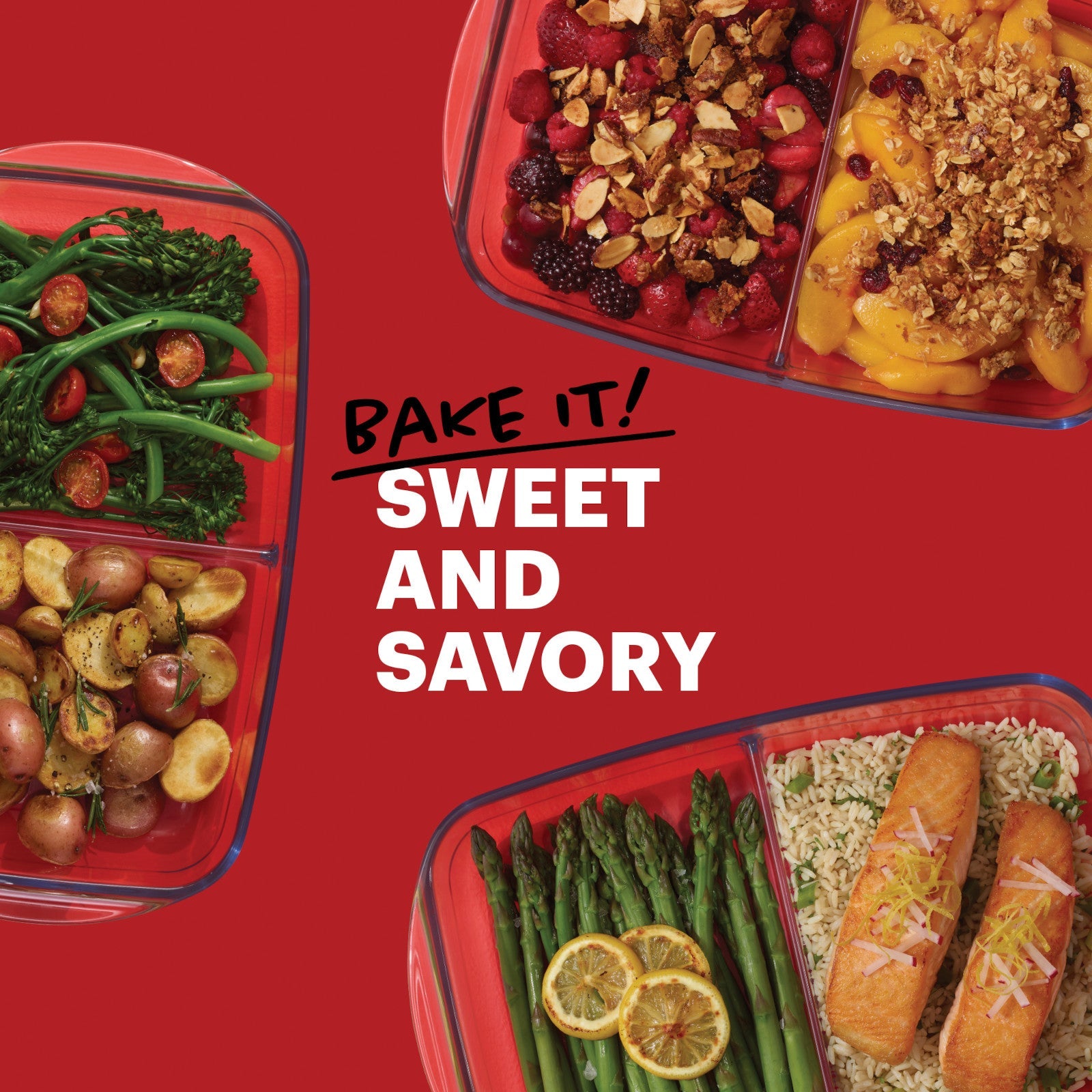 Pyrex® 8” x 12” Divided Glass Baking Dish - Image 3