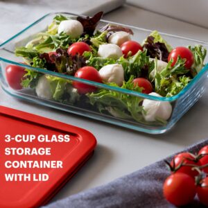 Alternative view of Pyrex® Simply Store® 3-Cup Rectangle Glass Storage with Plastic Lid