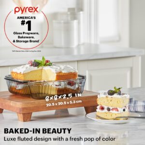 Alternative view of Pyrex® Sculpted Tinted Colors 8" Square Baking Dish, Smoke