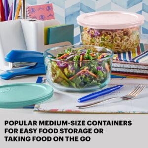 Alternative view of Pyrex® Simply Store® 6-piece 4-cup Round Glass Storage Set with Assorted Color Lids