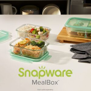 Snapware® MealBox™ 3.8-cup Divided Glass Storage Container with Lid - Image 6