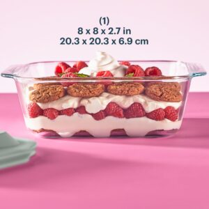 Alternative view of Pyrex® Deep 8" Square Glass Baking Dish with Sage Green Lid